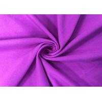 Quality 210GSM Brushed Knit Fabric 100 Percent Polyester For Accessories Violet for sale
