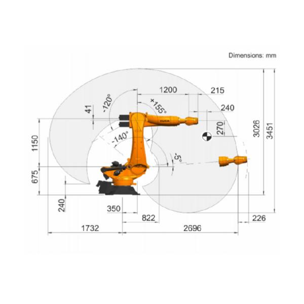 Quality KUKA 6 Axis Robot Arm KR 210 R 2700 EXTRA With Quick Changers And Two Finger for sale