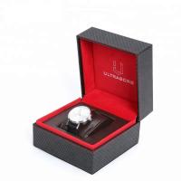 China Black Jewelry Packaging Boxes , PU Leather Watch Box Eco - Friendly factory