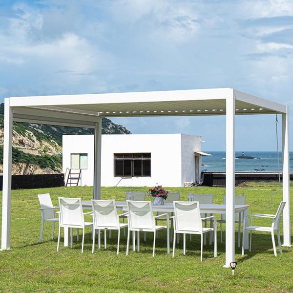 Quality Aluminum Retractable Pergola With Roof Outdoor Courtyard Leisure Pavilion for sale
