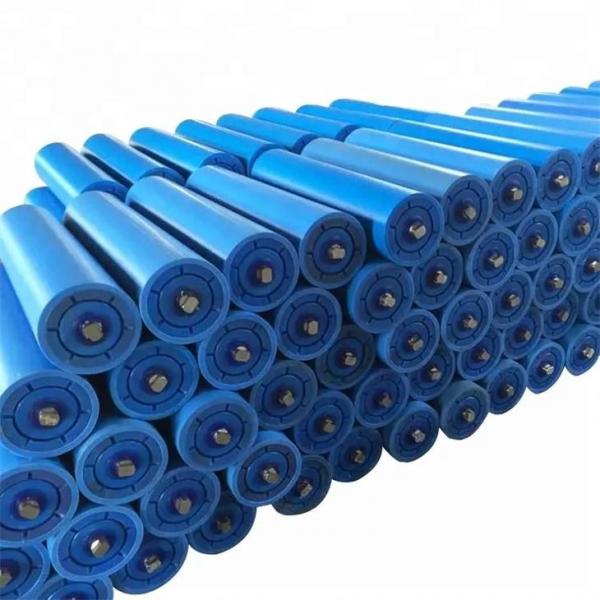 Quality 4 Inch Polymer Pipe Plastic HDPE Impact Conveyor Training Idler Rollers for sale