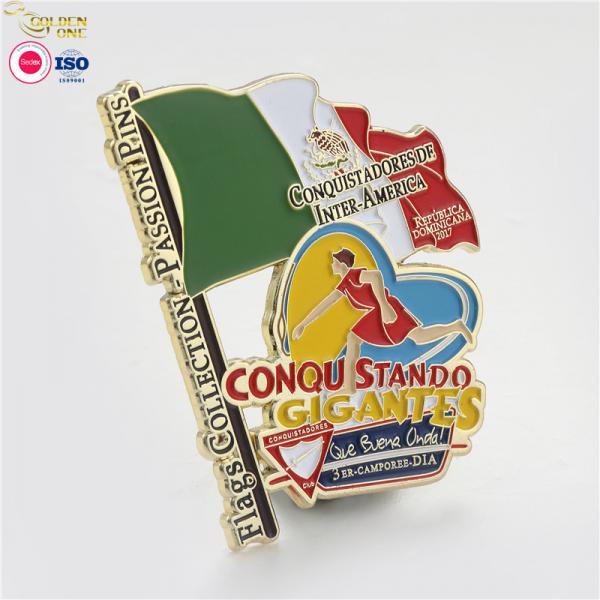 Quality Carnival Metal Lapel Pins Soft Zinc Alloy Enamel Badges Souvenir Colorful for sale