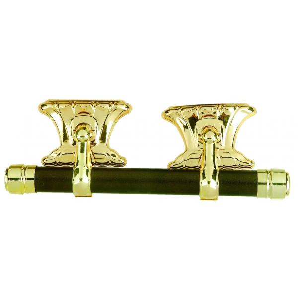 Quality 24K Gold Wooden Casket Handles Wholesale H In Plastic Panel And Zinc Alloy Hinge for sale