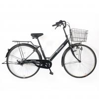 China 26 Inch City Commuter Bike Single Speed Urban Bicycle With Steel Basket factory