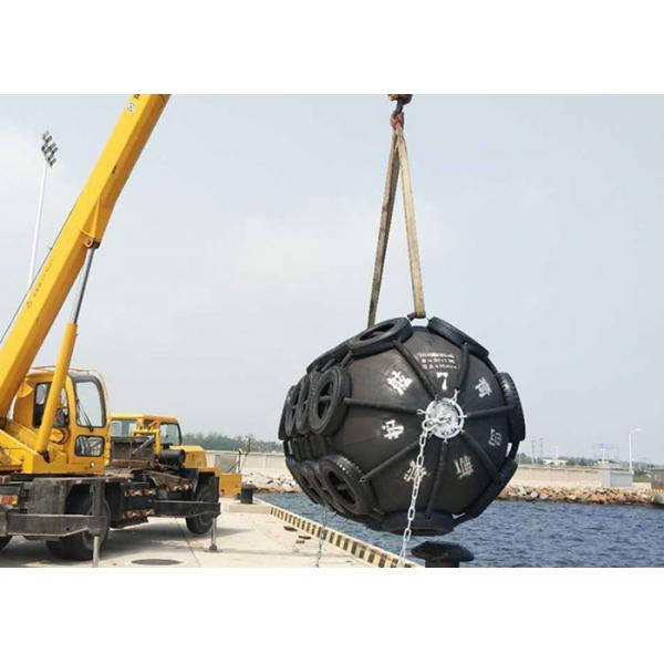 Quality 2.5m Diameter Floating Dock Fenders , Rubber Fenders For Boats for sale