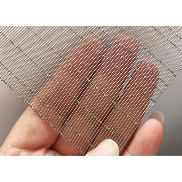 Quality Luxury Cladding Glass Laminated Wire Mesh Stretched 2.5m Stainless Steel for sale