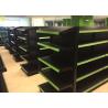 China Black Colour Supermarket Gondola Shelves Perforated Middle Back Panel 1.8M High factory