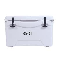 China Camping Plastic 35QT Ice Box Cooler LLDPE Ice Chest Cooler Box factory