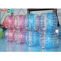 China Inflatable Carnival Games Adult TPU PVC Body Zorb Bumper Ball Set Transparent Blue Pink Inflatable Bubble Soccer factory