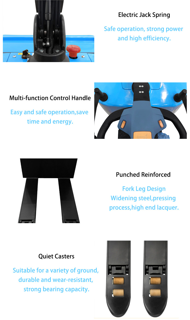 Aida 3000kg 3ton Capacity Stand-on Type Platform Electric Battery Rider Pallet Truck Loader with Brushless AC Motor