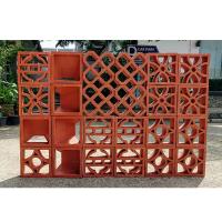 China Fence Panel Red Decorative Terracotta Bricks Decorative Flower Hollow factory
