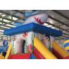 China Kids Amusement Park Fun City Inflatables Castle With Dolphin And Palm Tree factory