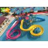 China LLDPE Material Durable Large Fiberglass Water Park Spiral Water Slide Equipment factory