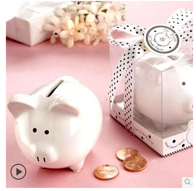 China New creative promotion gift product ceramic piggy bank coin bank factory