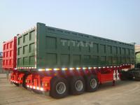 China TITAN VEHICLE 3 axle 80 tons 42 CBM semi dump trucks for sale factory