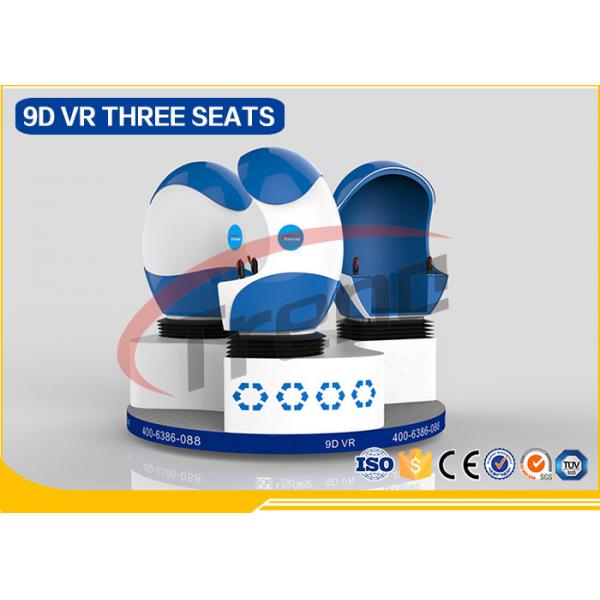 Quality Digital 9D Action Cinemas Luxury 3 Seat , 360 Degree Movie Theater For Shopping Mall for sale