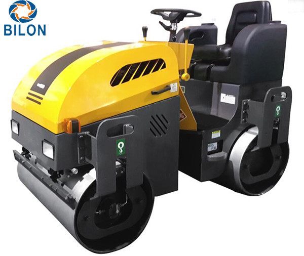 China Ride On Double Drum Vibratory Road Roller 1.5 Ton For Road Construction Machines factory