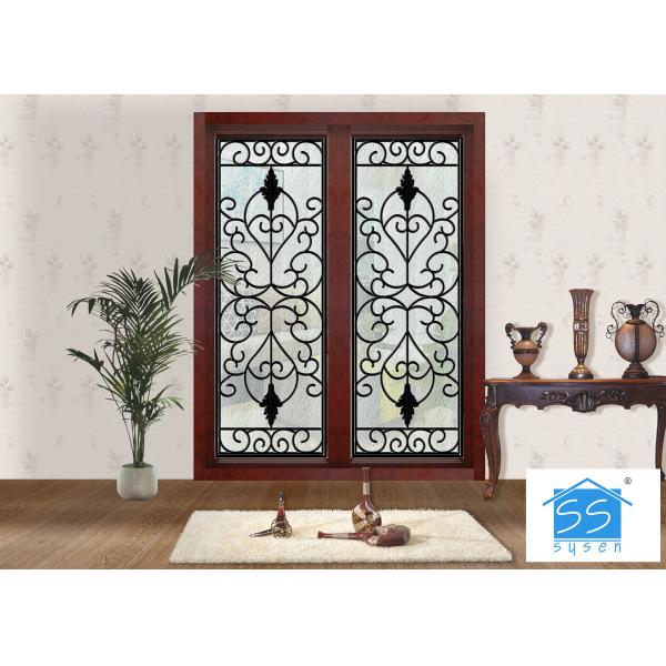 Quality Mosaic Metal Front Doors With Glass Custom Spray Coating Hot Dip Galvanize for sale