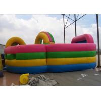Quality Inflatable obstacle course combo with bouncer , Colorful Kids Fun city for sale