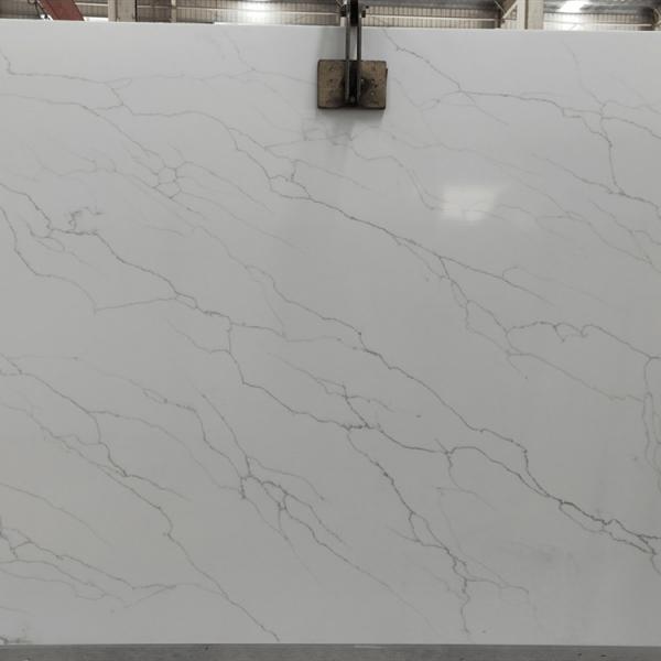 Quality Customized Quartz Stone Slab For Bathroom Vanity Snow White Quartz Stone for sale