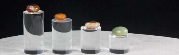 Kcgani Clear Polished Acrylic Photo Props Set, Cylinder, 4 Packs