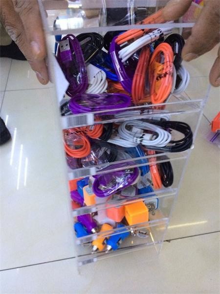 China wholesale acrylic cell phone accessories display rack for sale for sale