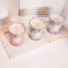 China Handmade Soy Wax Scented Candles Applique Glass Cup Home Smokeless Romantic factory