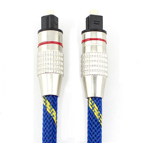 Quality Optical Digital Audio Cable Male to Male Gold Plated Knited Blue Rope 5.1 for for sale
