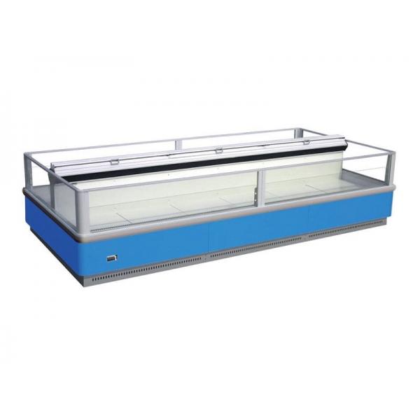Quality Remote Glass Top Ice Cream Display Freezer   open top Island freezer Double Sided for sale