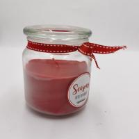 Quality Personalised Red Paraffin Wax Essential Candle Light Jar Mason For Christmas for sale