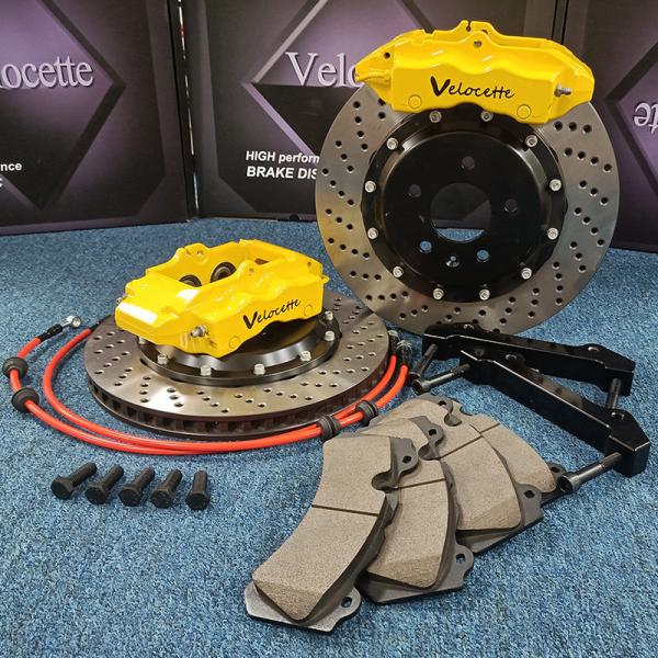 Quality Big Brake Kit Customized Color 4 Piston Brake Caliper Slotted Or Drilled Discs for sale