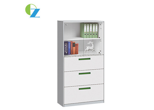 Quality 1850mm Height Silm Office Storage Cabinets With Drawers Amd Open Shelf for sale