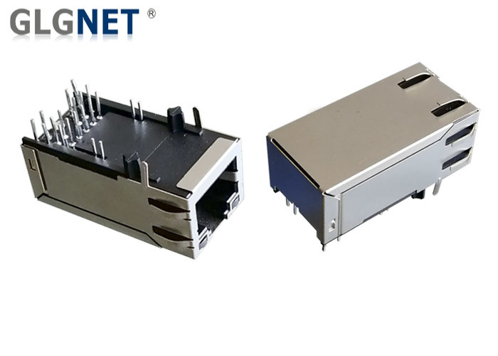 china Through Hole Mounting 8P8C Modular Connector Jacks Supports UPOE + Function For Servers