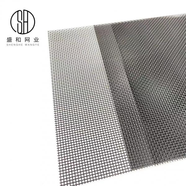 Quality 20mesh X 0.18mm Soft Black Stainless Steel Fly Screen Wire Mesh For Harsh Environments for sale