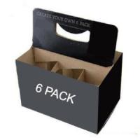 China Recycled Materials 6 Pack Beer Carrier  Black Color Custom Size Accepted factory