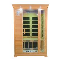 Quality Two Person Infrared Cabin Sauna Room Canadian Red Cedar Wood 1350W for sale