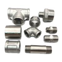 China Class 150 BSP NPT 1/4 1/2 Stainless Steel Fitting Female Threaded Plumbing Materials Pipe Fitting Nipple Elbow Tee factory