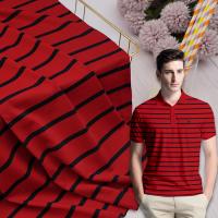 China Breathable Mercerized Cotton Fabric Striped Yarn Dyed For Polo Shirt factory