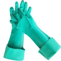 Quality Green Chemical Nitrile Glove 18 Inches 22mil Unflocked Industrial Nitrile Glove for sale
