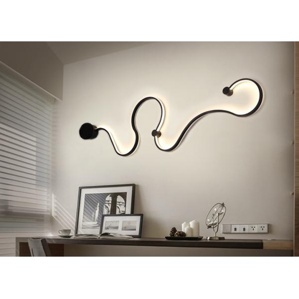 Quality PMMA Silica Gel Lampshade 110v 240v Led Wave Modern Wall Light for sale