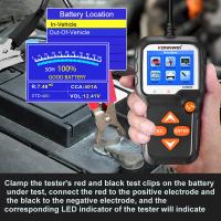 China 2.4 LCD Multilingual 12V Car Motorcycle Battery Cranking Life Charging Tester KW650 factory