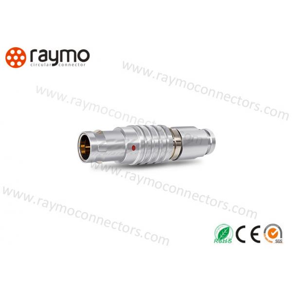 Quality Circular IP50 Plastic Push Pull Connectors Natural Chrome Plated for sale