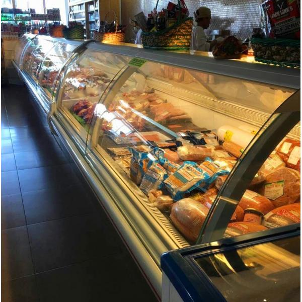 Quality Air Cooling Delicatessen Supermarket Meat Display Freezer for sale