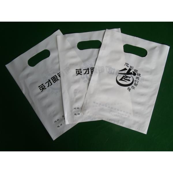 Quality HDPE Custom Printed Die Cut Handle Bags Regenerative Plastic for sale