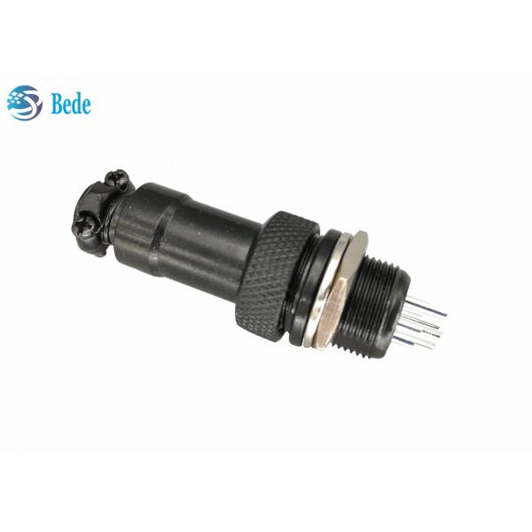Quality Male And Female Kits Gx12 Aviation Connector Black Color Zinc Alloy Material for sale