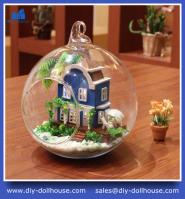 China DIY Glass Ball Doll House Model Building Kits Wooden Mini Handmade Miniature MG001 factory