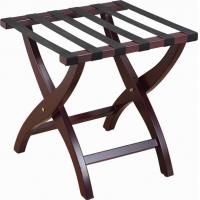 China Hotel 6 Black Straps Wooden Luggage Racks For Suitcases for sale