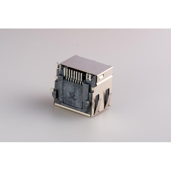 Quality PBT Material SMD Rj45 Transformer Pcb Mount / Amp Modular Connectors Jacks for sale