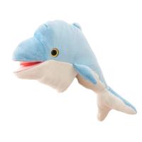 China Dolphin Hand Puppet Plush Toys Open Mouth Glove Puppet For Parent Child factory