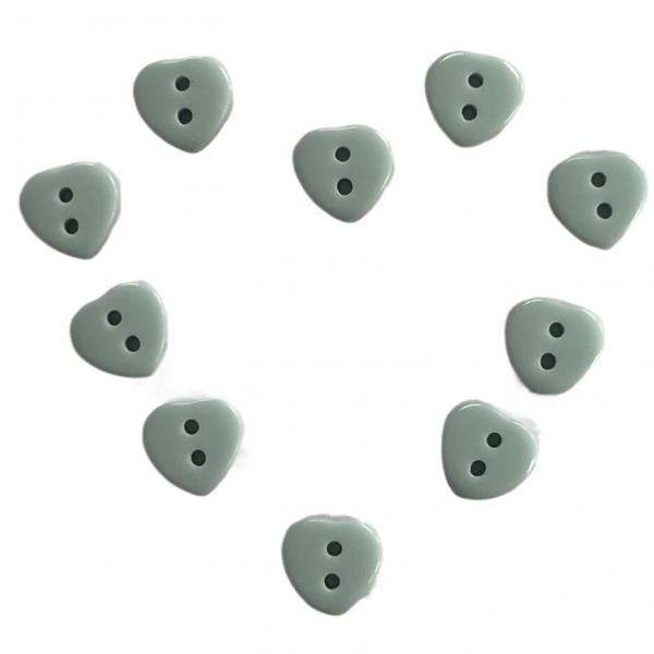 Quality Plastic Resin Chalk Buttons With Heart Shape 2 Hole Cyan Color Use On Shirt Diy Material for sale
